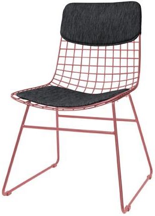 Hk Living Zestaw Comfort Czarny Do Krzesła Metalowego Wire Taa1287