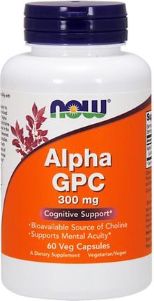 Kapsułki Now Foods Alpha Gpc 300 Mg Vegan Caps 60 szt.