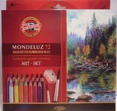 Zdjęcie Koh-I-Noor Kredki 72 Kolory Mondeluz Pedzel 3714 - Płoty
