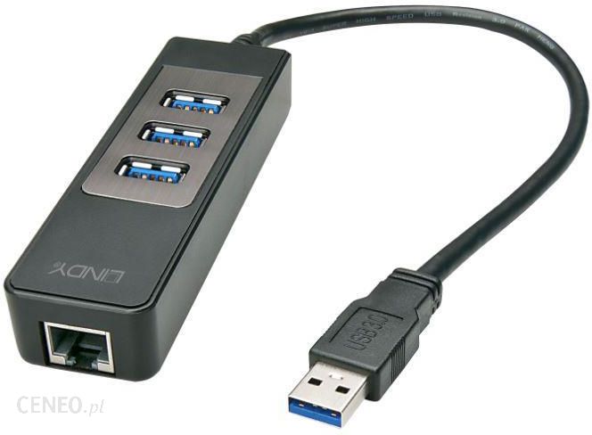 Hub USB LINDY 42986 Negro