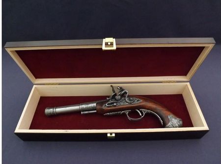 Denix Sa Replika Leworęczny Pistolet Skałkowy W Pudełku Model 1296GP01