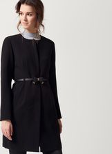 Mohito - Elegancki płaszcz z paskiem - Czarny - damska - zdjęcie 1