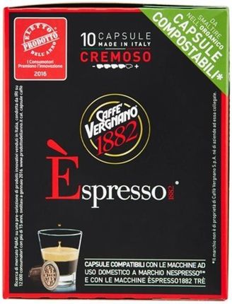 Caffe Vergnano  Nespresso Cremoso Włoska Kawa 10Kaps.