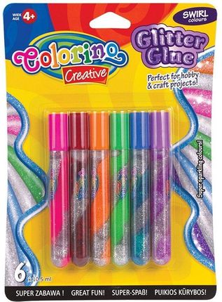 Colorino Kids Klej brokatowy Spirala 6 sztuk x 10,5 ml 68857PTR