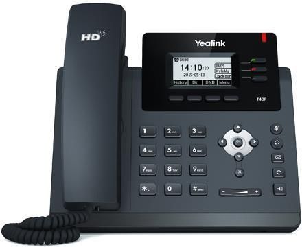 Yealink  SIP-T40P, Ultra-elegant IP Phone 2.3" 132x64-pixel graphical (sipt40p)