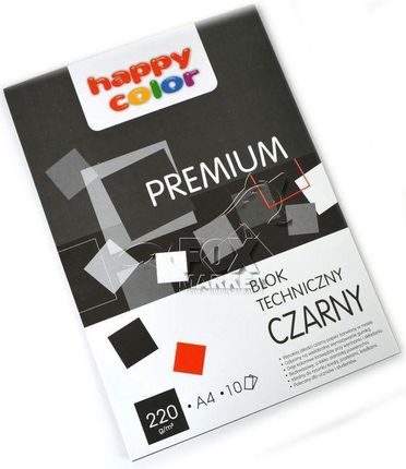 Happy Color Blok Techniczny Czarny A4,220G,10Ark. 3722 2030-09