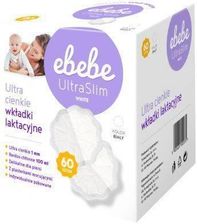 eBebe UltraSlim White Wkładki Laktacyjne Biały 60 szt - Wkładki laktacyjne i muszle