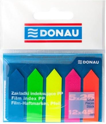 Donau Zakładki Indeksujące 12X45Mm, Strzałka 5X25 Kart. Mix Kolorów