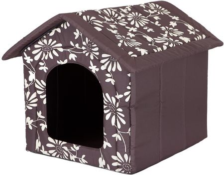 hobbydog domek BUDA Brąz w Kwiaty 38x32x45cm R1