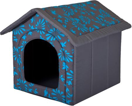 hobbydog domek BUDA w Niebieskie Kwiaty 52x46x53cm R3