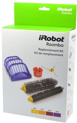 iRobot Zestaw: 3 filtry AeroVac, wirująca szczotka boczna, narzędzie czyszczące, szczotka główna i gumowa 69702