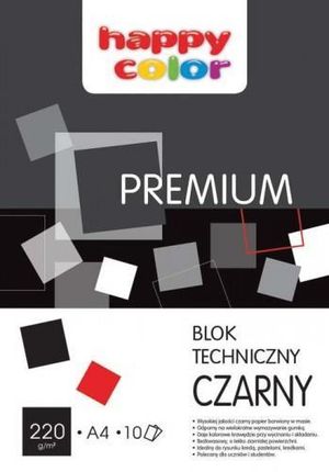 Happy Color Blok Techniczny A3 Prem.Czar Premium 10K Czarny