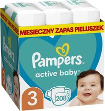 Zdjęcie Pampers Active Baby rozmiar 3, 208 szt. 6kg-10kg - Cybinka