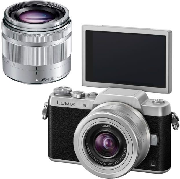 Aparat cyfrowy Panasonic Lumix DMC-GF7W Srebrny + 12-32mm + 35