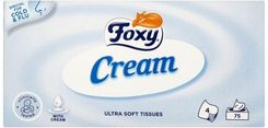 Foxy Chusteczki Cream Ultra miękkie 4 warstwy 75szt. - Chusteczki higieniczne
