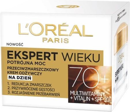 L’Oreal Paris Ekspert Wieku Przeciwzmarszczkowy odżywczy 70+ na dzień 50ml