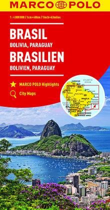 Mapy kontynentalne. Brazylia Boliwia Paragwaj. Mapa 1:4000000