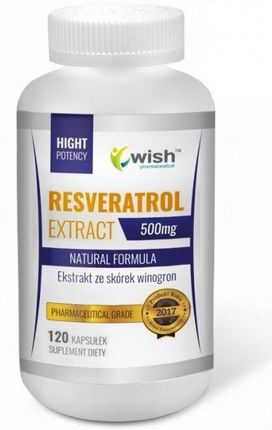 Wish Pharmaceutical Resveratrol Extract 500mg ekstrakt z pestek winogron 120kaps.