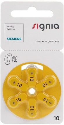 Siemens baterie do aparatów słuchowych Signia 10 MF 6szt.