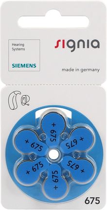 Siemens baterie do aparatów słuchowych Signia 675 MF 6szt.