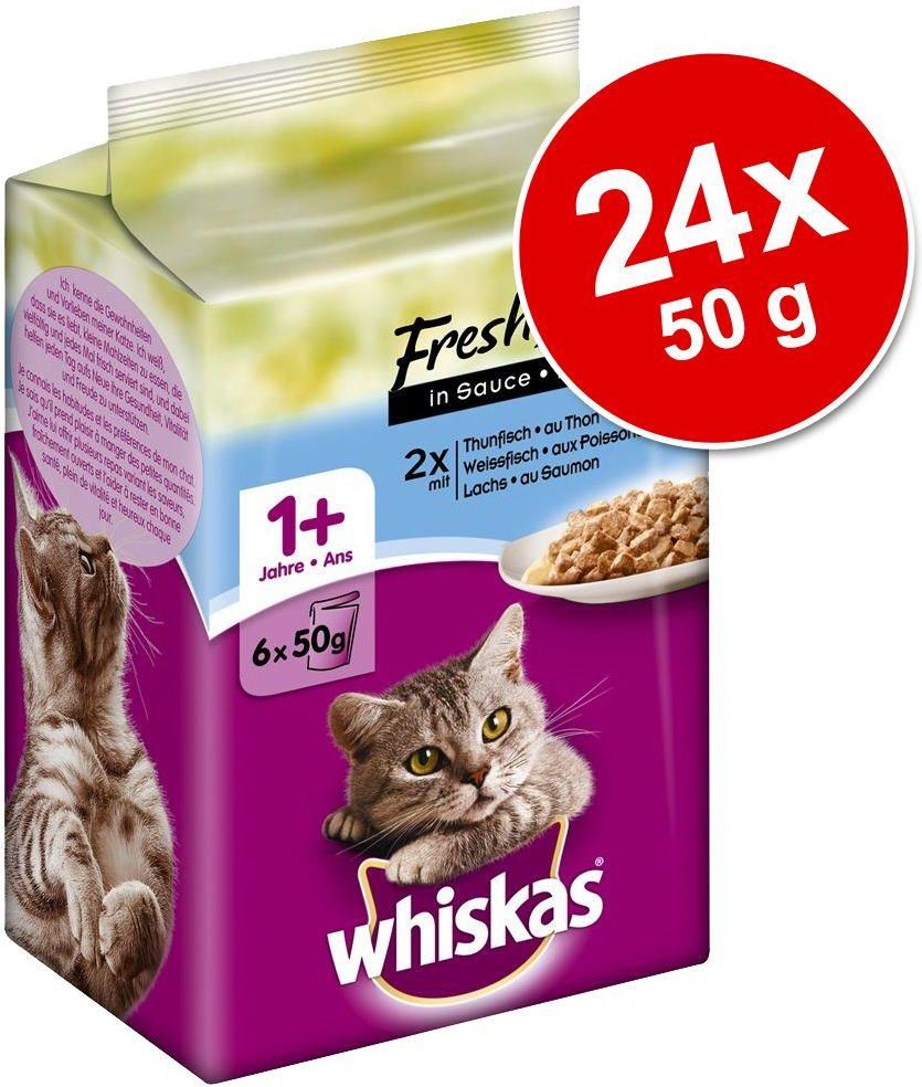 Karma Whiskas Fresh Menu z warzywami Pakiet mieszany 24x50G Ceny i