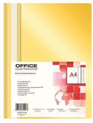 Office Products Skoroszyt , Pp, A4, Miękki, 100/170Mikr., Żółty