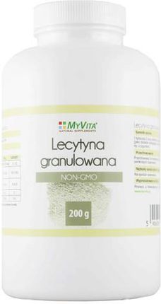 Tabletki MyVita Lecytyna sojowa granulowana NON-GMO lecithin 200 g