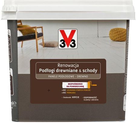 V33 Farba renowacyjna Podłogi Drewniane & Schody ciemny grafit 0,75l