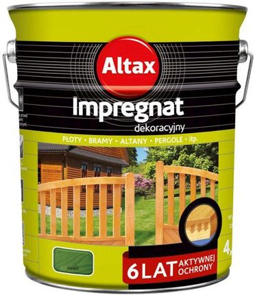 Altax Impregnat do drewna 6 lat zielony 4,5 l