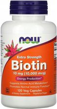 Zdjęcie Now Foods Biotin 10mg 120kaps. - Pieniężno