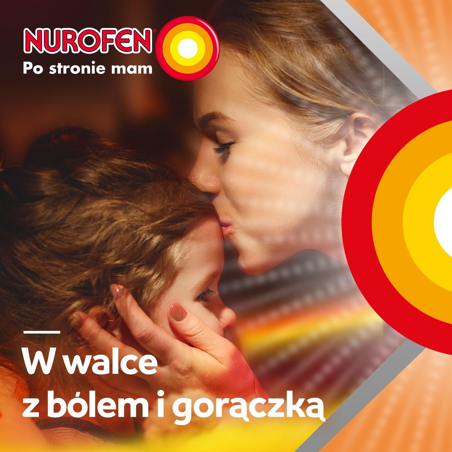 Nurofen dla dzieci Forte zawiesina ibuprofen 200 mg/5ml o smaku truskawkowym 100ml leki przeciwbólowe - zdjęcie 3 Nurofen dla dzieci Forte zawiesina ibuprofen 200 mg/5ml o smaku truskawkowym 100ml leki przeciwbólowe