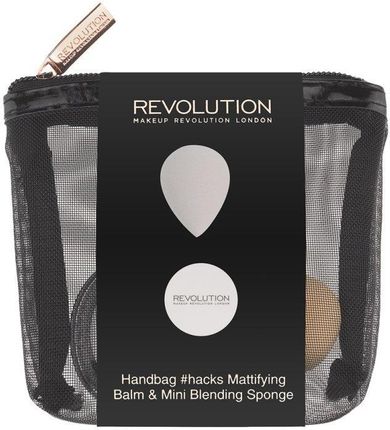 Makeup Revolution Handbag Hacks Kosmetyczka Mini Balsam Matujący + Gąbka