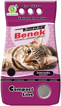 Super Benek Żwirek Piasek Bentonitowy Compact Lawenda 10L