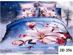 Pościel 3d Foto 160x200 Satyna Bawełniana Komplet 3 Części Wzór