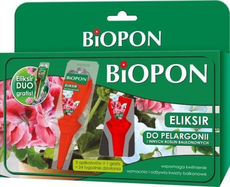 Biopon Eliksir do pelargonii i innych roślin balkonowych 6x35 ml