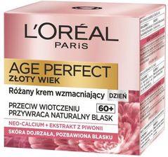 Zdjęcie Krem L'Oreal Paris Age Perfect Złoty Wiek Różany Wzmacniający 60+ na dzień 50ml - Barwice