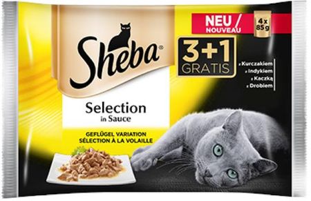 Sheba Selection in Sauce Smaki Drobiowe 4X85G