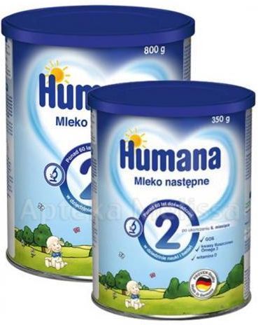 HUMANA 2 - mleko następne po 6. miesiącu życia, 800 g – opinie, skład i  cena