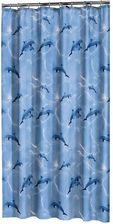 Zasłona prysznicowa Sealskin Delfino PEVA 180x200 cm niebieska (210691324) - Zasłony prysznicowe