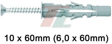 Koelner KS Uniwersalny kołek rozporowy z wkrętem 10x60mm (6,0x60mm) 50 szt. KS-10060
