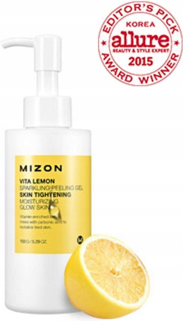 Mizon Vita Lemon Sparkling Peeling Gel Cytrynowy Peeling Enzymatyczny 150ml - zdjęcie 2 Mizon Vita Lemon Sparkling Peeling Gel Cytrynowy Peeling Enzymatyczny 150ml