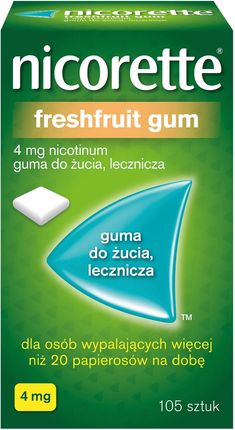 Nicorette Freshfruit Gum Guma do żucia 4mg 15 sztuk 1 listek