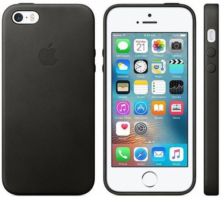 Apple Leather Case Iphone 5/Se/5S Czarny (MMHH2ZM/A)