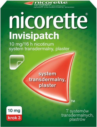 Nicorette Invisipatch Plastry transdermalne 10mg /16h 7 sztuk