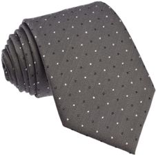 Krawat jedwabno-wełniany w kropki - zdjęcie 1