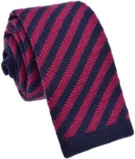 Krawat knit w klubowe pasy - zdjęcie 1