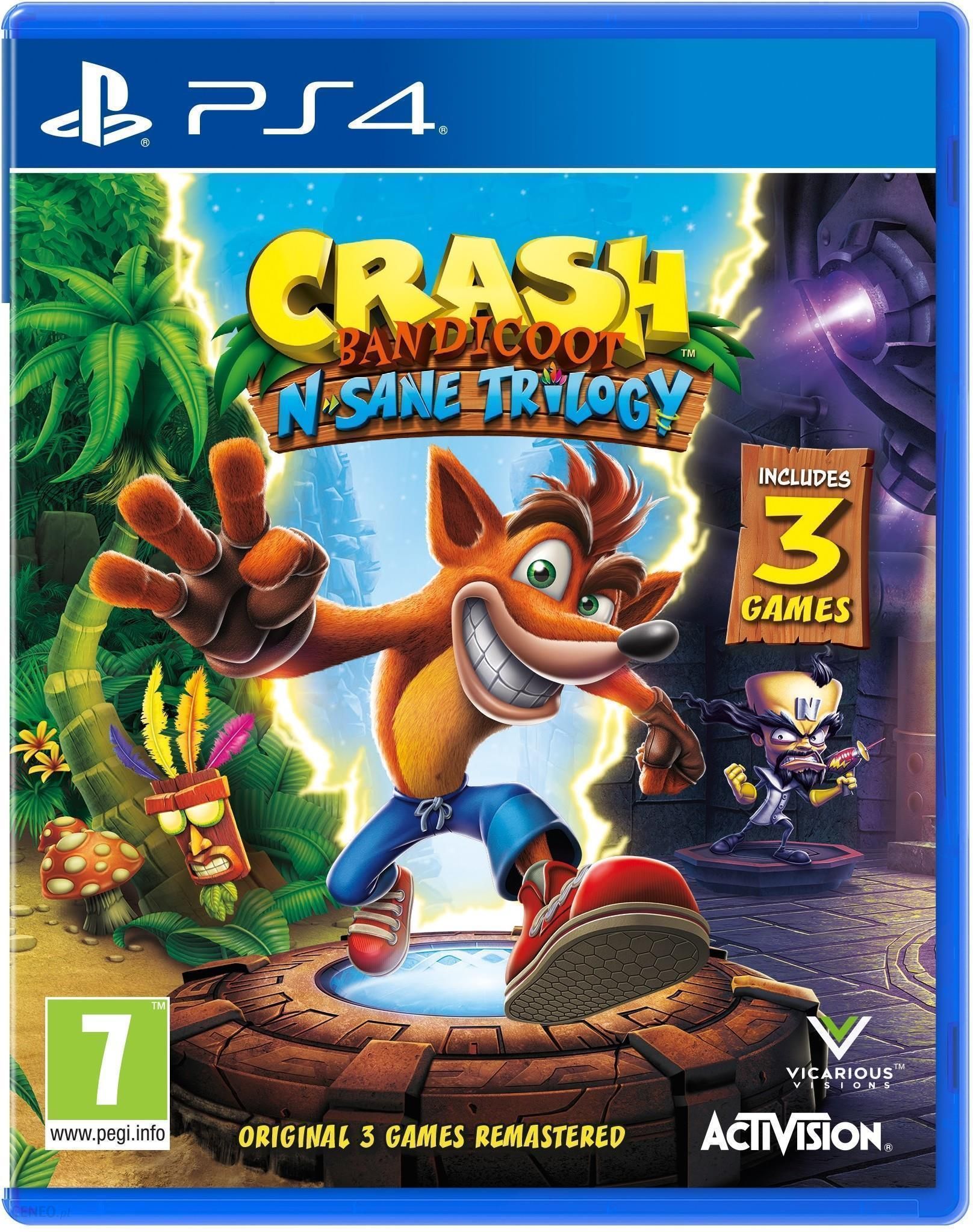 Crash Bandicoot N Sane Trilogy Gra Ps4 Ceny I Opinie Ceneo Pl