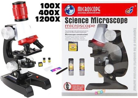 lean toys Duży Mikroskop Dla Małego Naukowca Na Baterie 