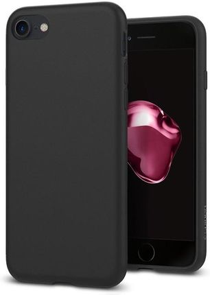 Spigen Liquid Crystal Czarne Etui Matowe Apple Iphone 7 4.7 Czarny Na Tył Tworzywo Sztuczne (30878)