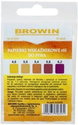 Papierki wskaźnikowe pH do PIWA lakmusowe Biowin
